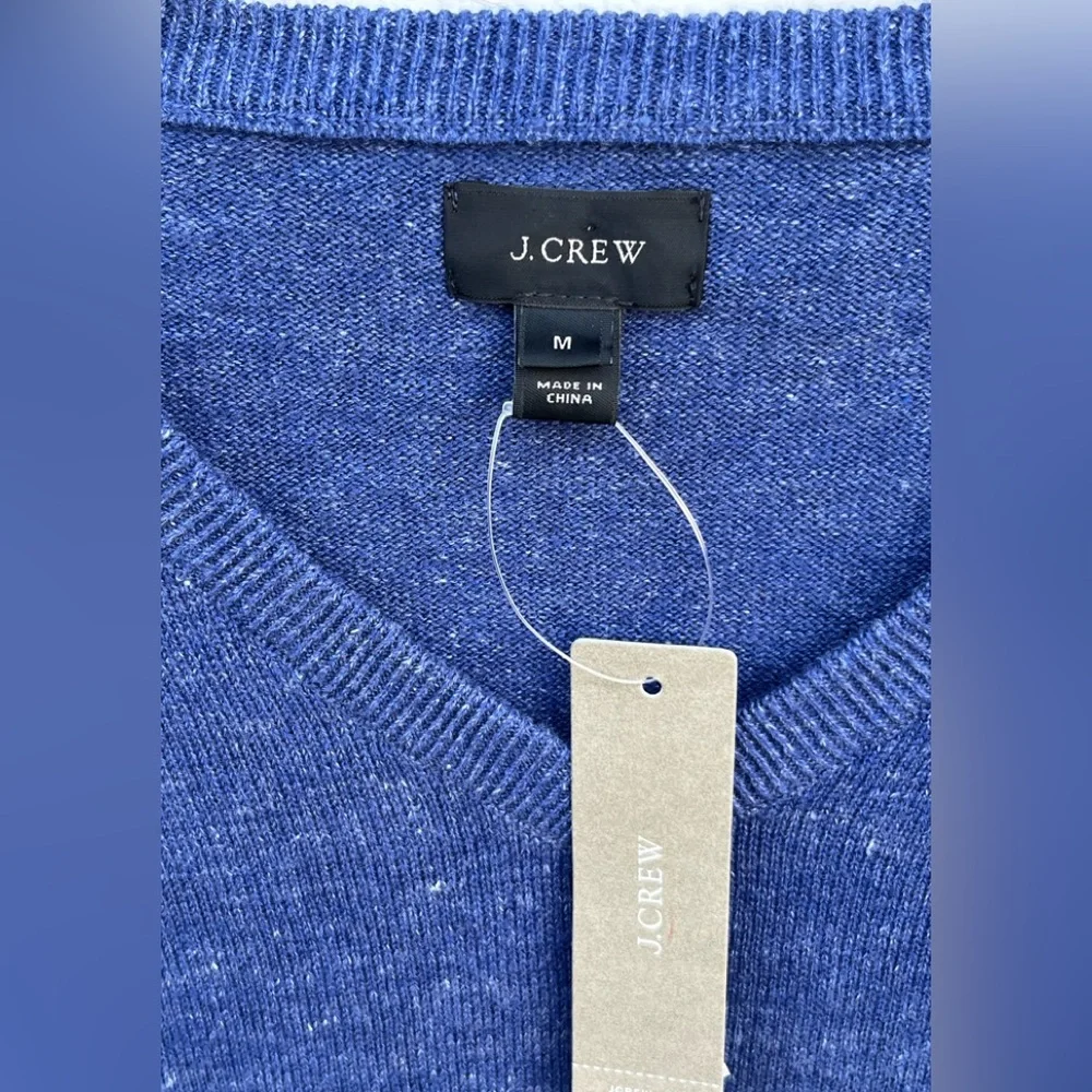 Men's J Crew Sweater cotton   Pullover Crewneck long sleeves blue M